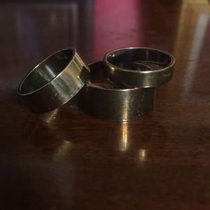 Madewell brass midi ring set